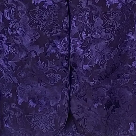 Vintage Victoria’s Secret Gold Label Jacquard Satin Top Pant Set PJ's Loungewear - Picture 8 of 13